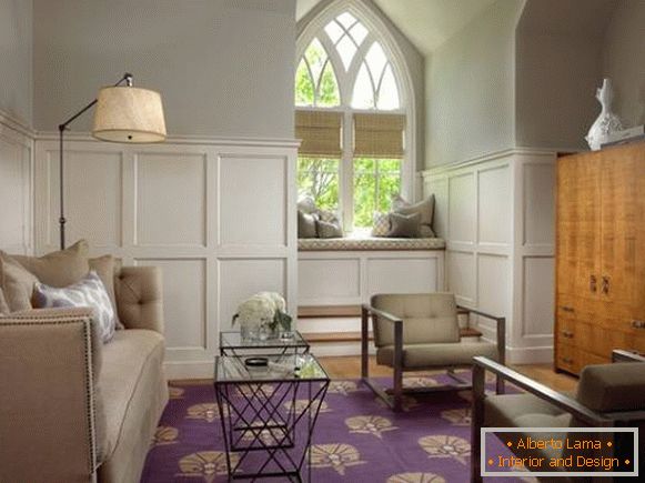 Béžová farba v interiéri - fotografia obývacej izby