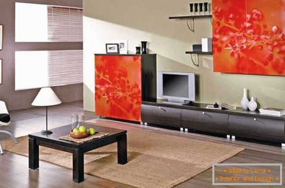 moderné modulárne steny v obývacej izbe foto, foto 17