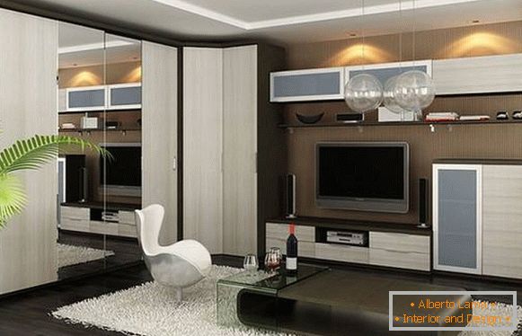 rohový modulárny obývacia izba, foto 32