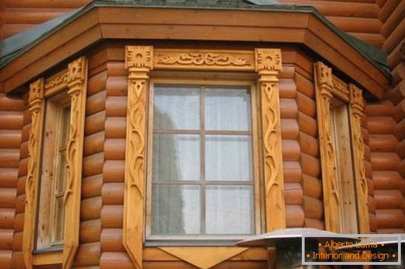 Vyrezávané platne pre okná v drevenom dome, foto 14