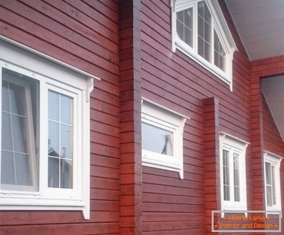 Fínske platne pre okná v drevenom dome, фото 18