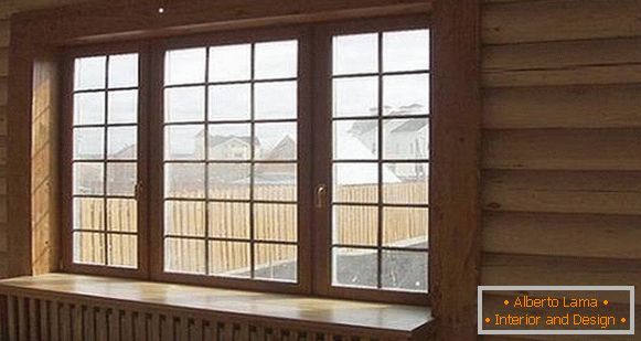 Drevené obloženie okien vo vnútri domu, foto 3