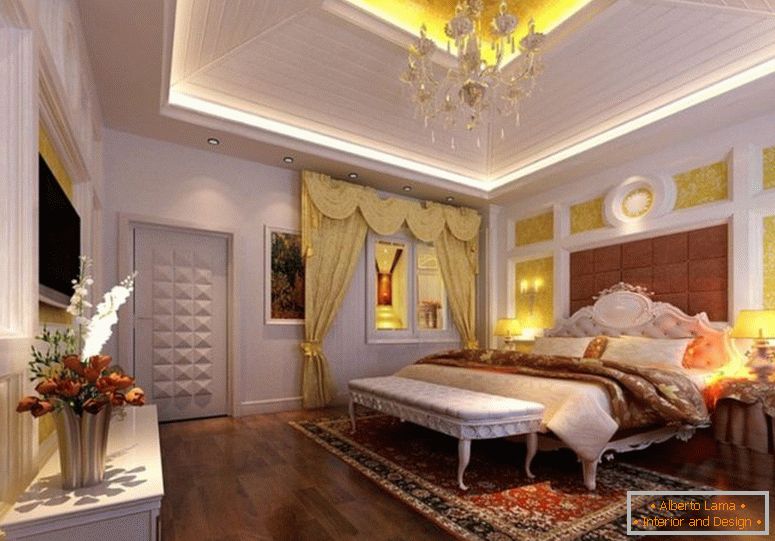 luxusné-master-spálne-návrhy-s-dreveného-tray-strop