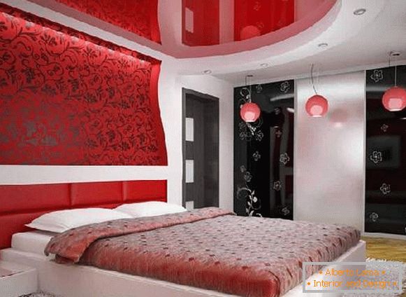 farebný strečový strop v spálni, foto 18