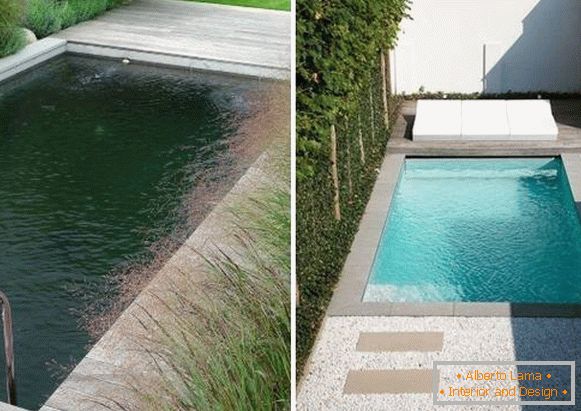 Betónové bazény a terénne úpravy na fotografii