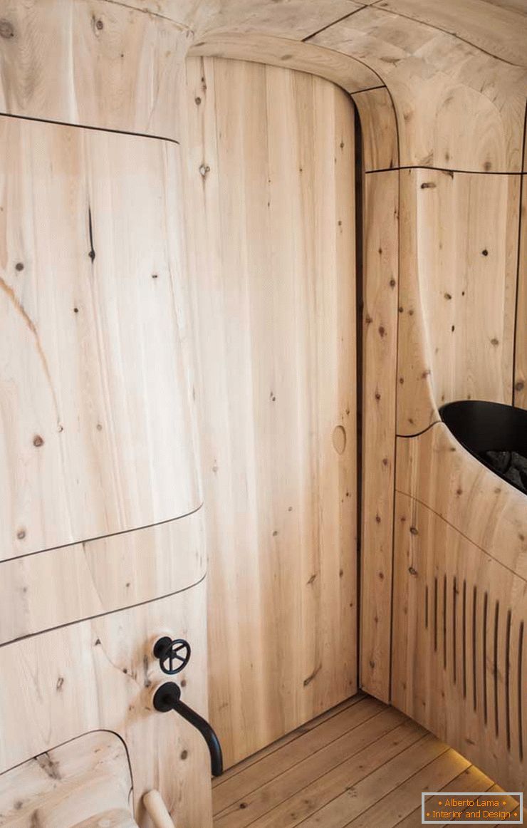 Interiér sauny z dielne PARTISANS
