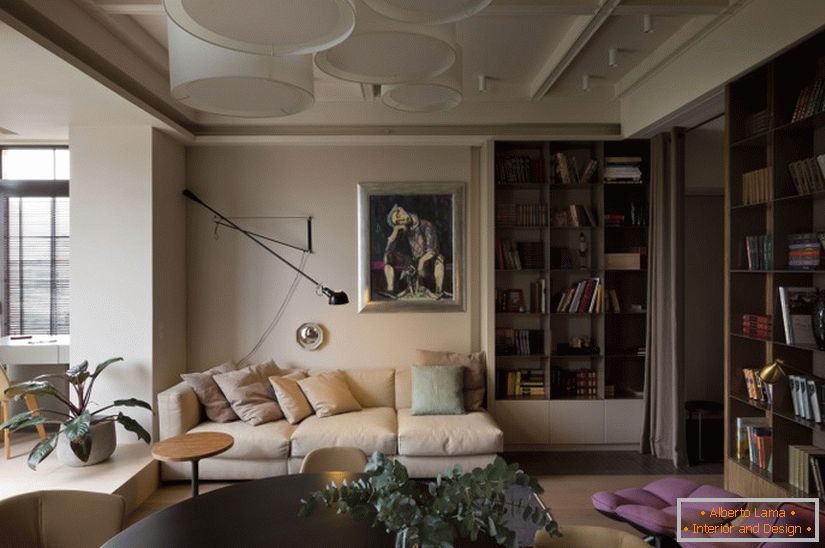 Interiér dvojizbového bytu v Kyjeve