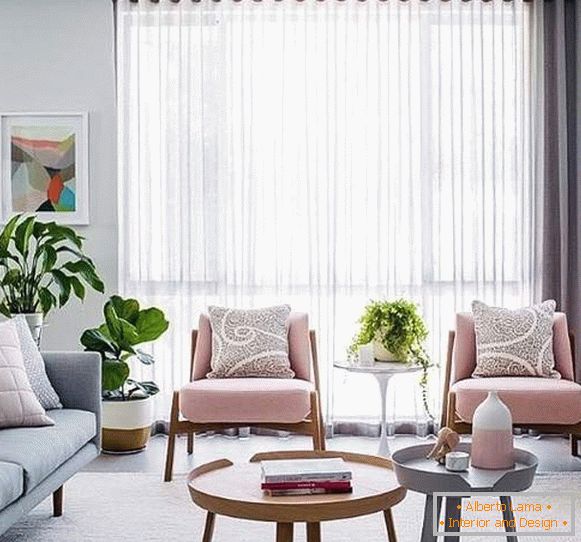 Módne trendy v interiéri roku 2017 - moderný obývacia izba