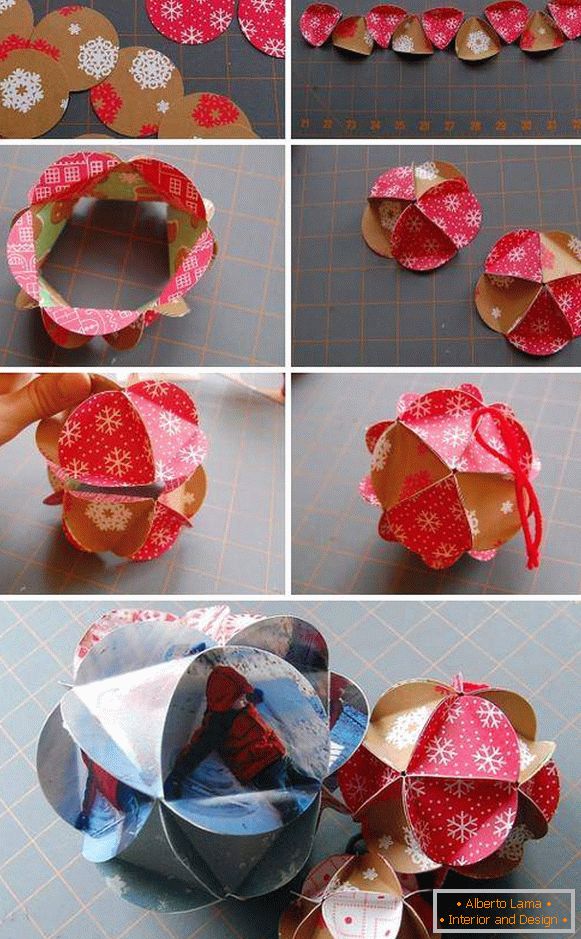 Ako zaujímavé je vytvoriť vianočný loptu s vlastnými rukami s fotografiou