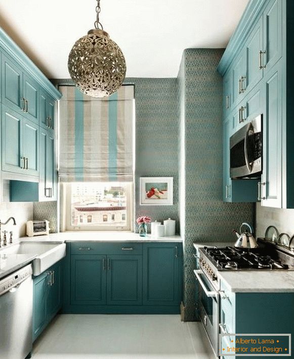 Kuchynský dizajn v modrom