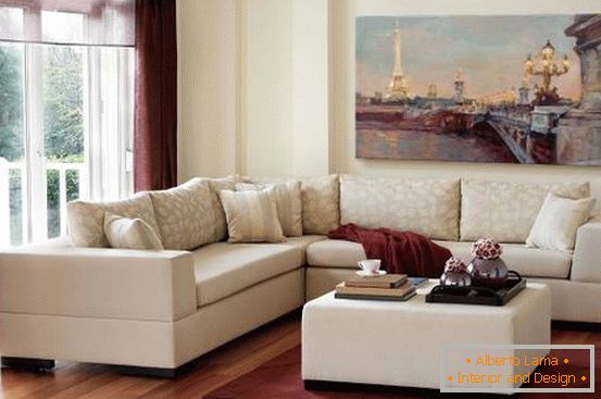 Záclony, koberec a iné dekorácie farby Marsala