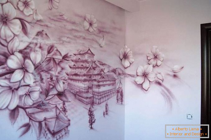 Ako vyzdobiť stenu ručne maľovanými - nápady s fotografiou