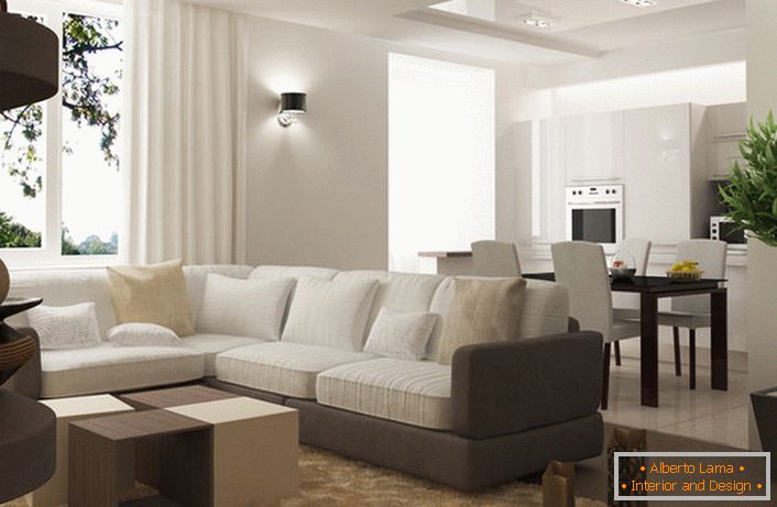 Laconický interiér v štýle minimalizmu - správna voľba pre malý byt.