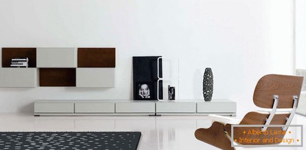 Interiér obývačky v minimalistickom štýle