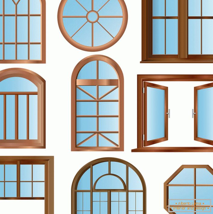 Okná rôzneho dizajnu