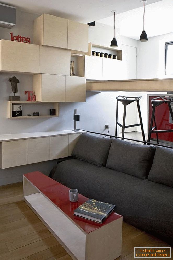 Interiér malého bytu v Paríži