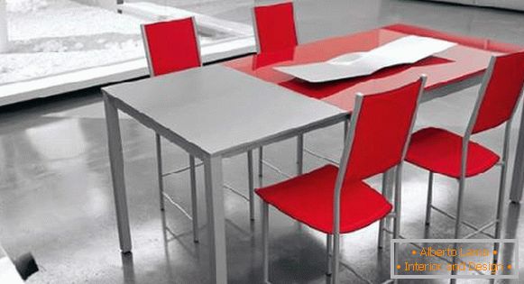 jedálenský stôl, skladací, obdĺžnikový, foto 57