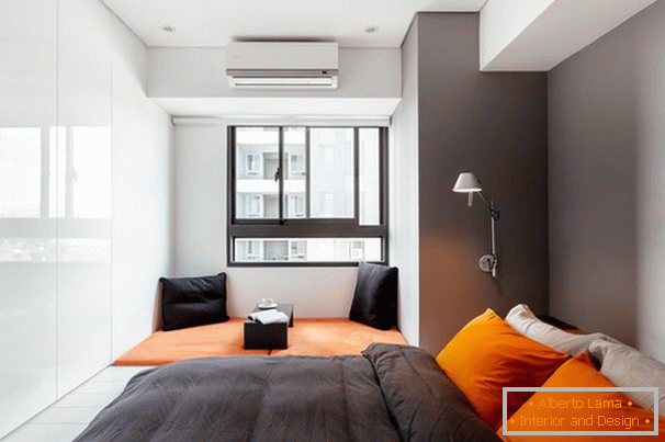 Interiér malého študentského bytu na Taiwane