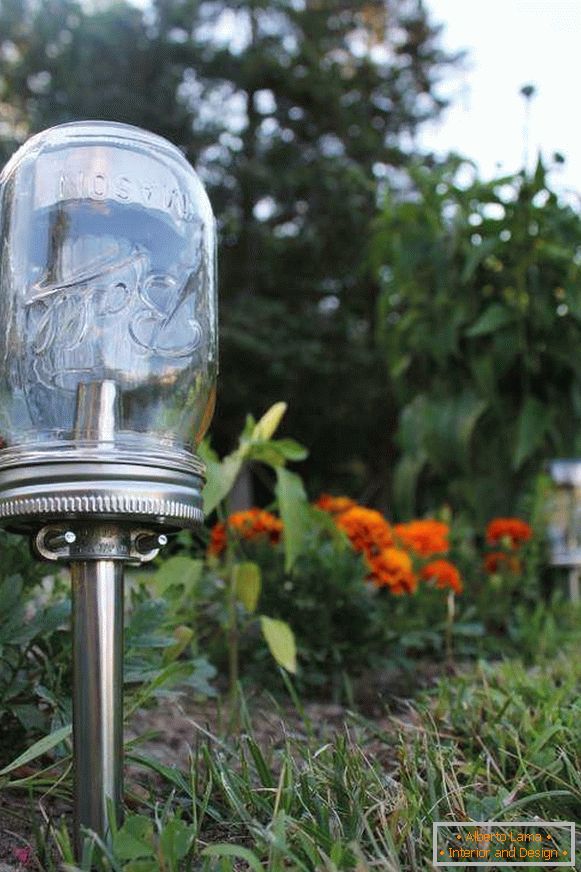záhradná lampa na solárnom akumulátore s vašimi rukami, foto 23