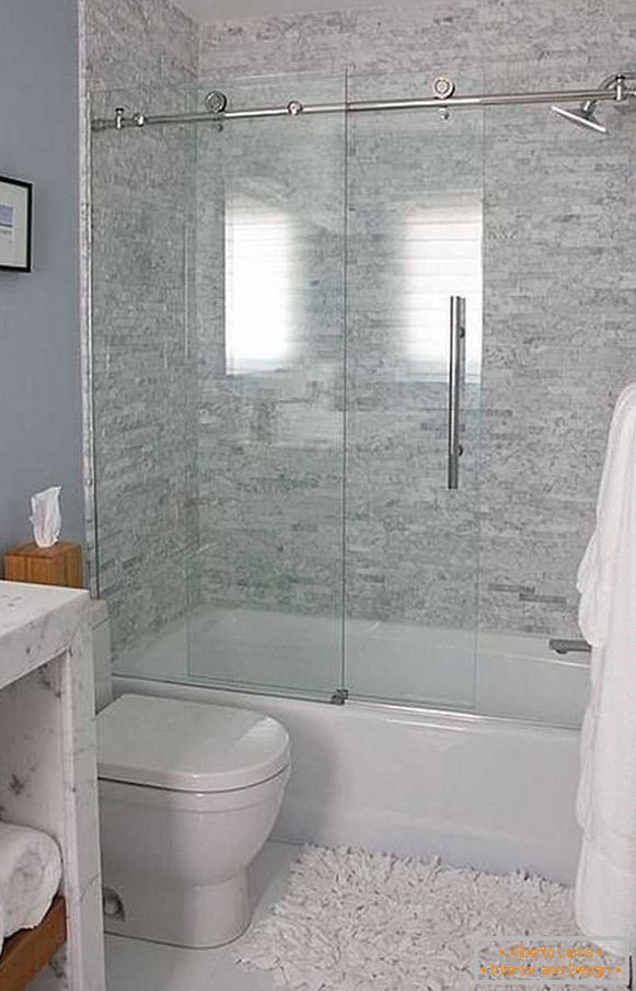 sklenená opona na kúpeľňu, foto 4