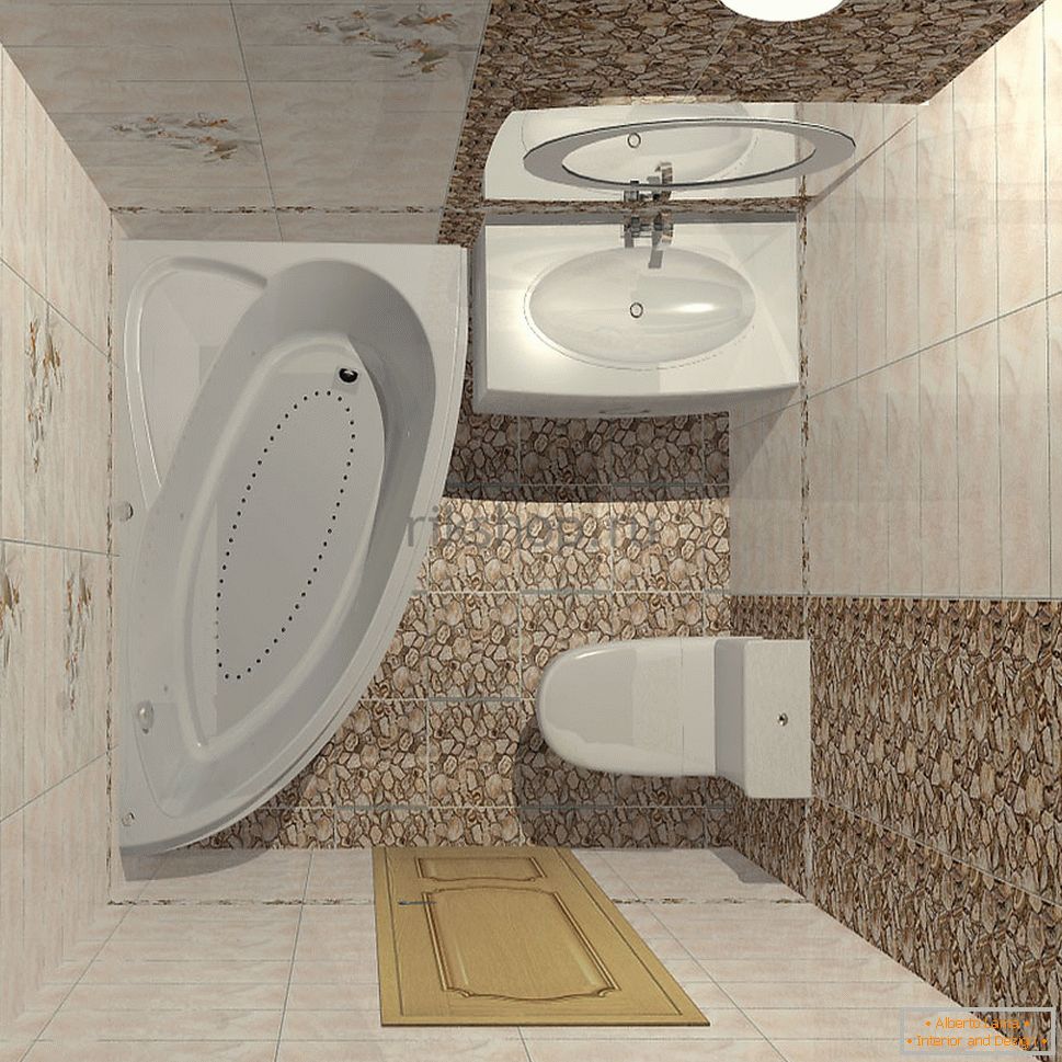 Interiér malej kombinovanej kúpeľne