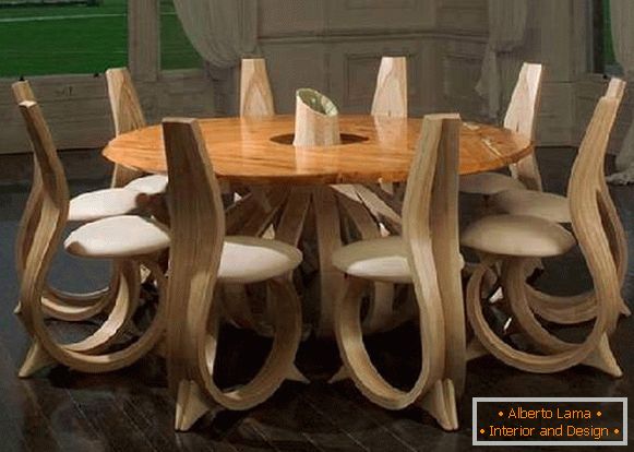 moderný dizajnový nábytok z dreva, foto 10