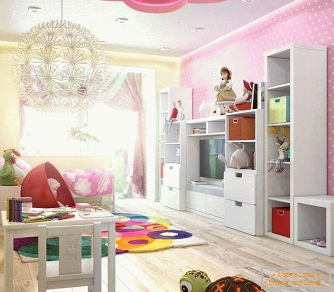 Návrh detskej izby v interiéri dvojizbového bytu - foto