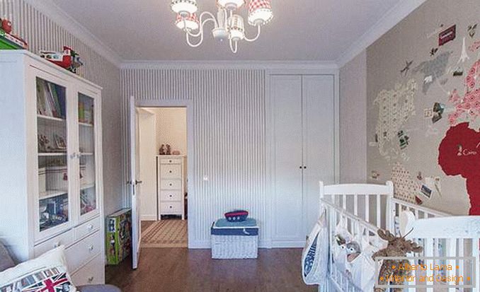 Dizajn dvojizbového bytu pre rodinu s dieťaťom - fotku detskej izby