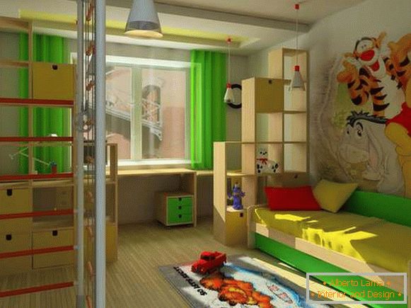 interiér detskej izby pre chlapca vo veku 5 rokov, foto 9