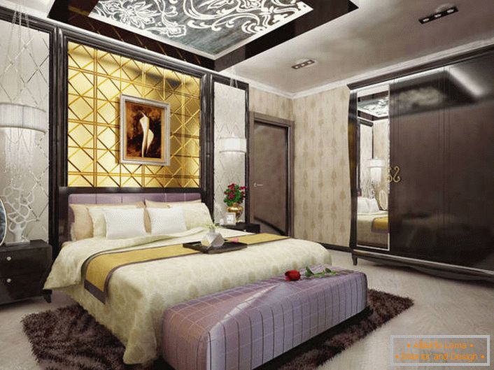 Luxusná izba v štýle Art Deco v dome francúzskej rodiny. 