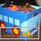 Registrácia krabice na skladovanie hračiek