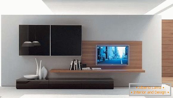 krásne steny v obývacej izbe v modernom štýle, foto 22