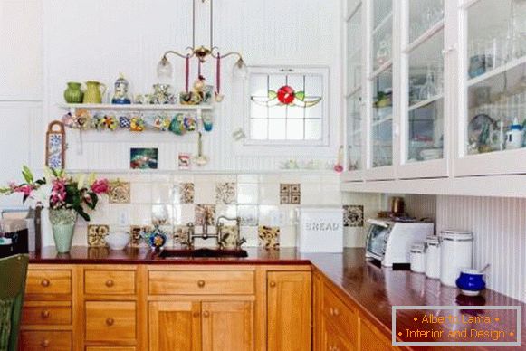 Boho štýl v interiéri kuchyne - fotka krásneho dizajnu