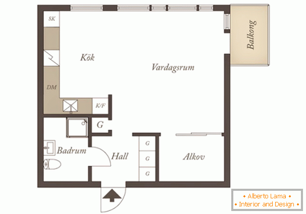 Plánovanie apartmánov v škandinávskom štýle