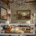 Obrazy a elegantný nábytok v interiéri