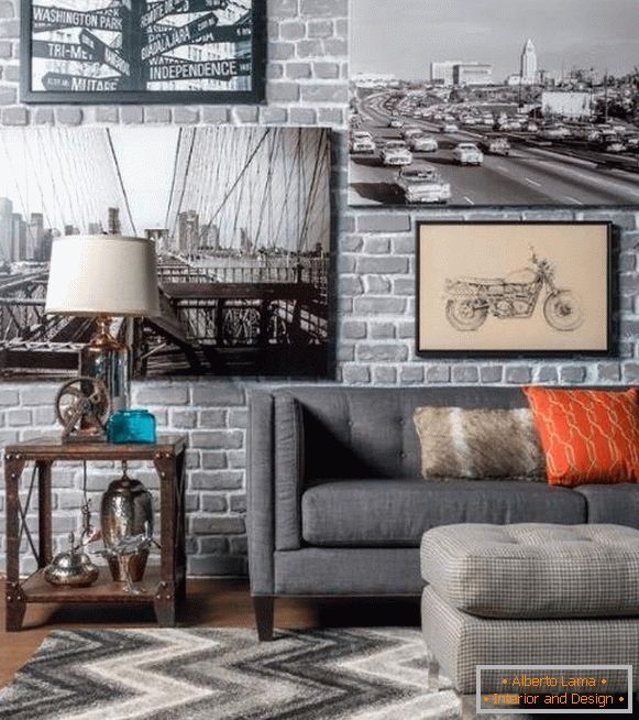 Ako vyzdobiť steampunk v interiéri - foto obývacej izby