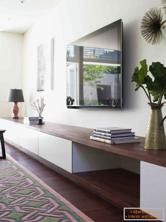 Štýlový a moderný obývacia izba s policami