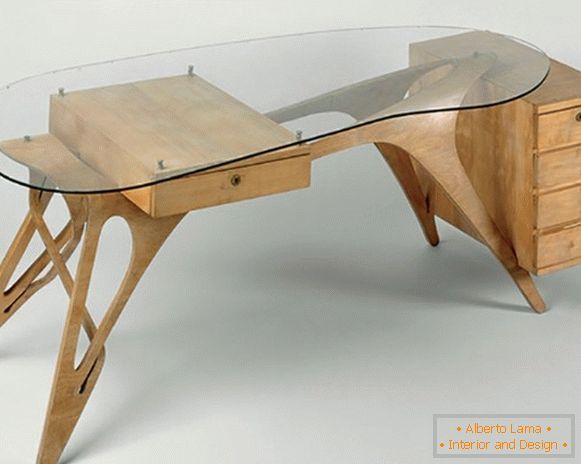 Stôl vyrobený z preglejky, foto 53