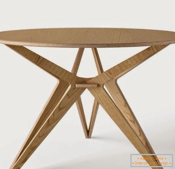 dizajnový stôl vyrobený z preglejky, foto 64