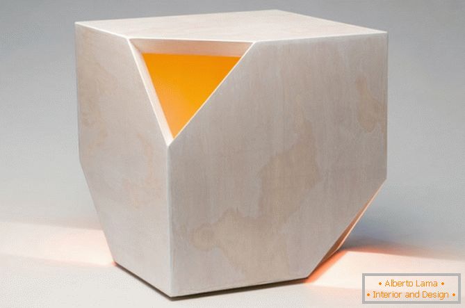 Nugget Hollow podsvietený stolík od firmy HUXHUX Design