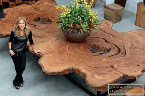 štýlový podkrovný drevený stôl, foto 52