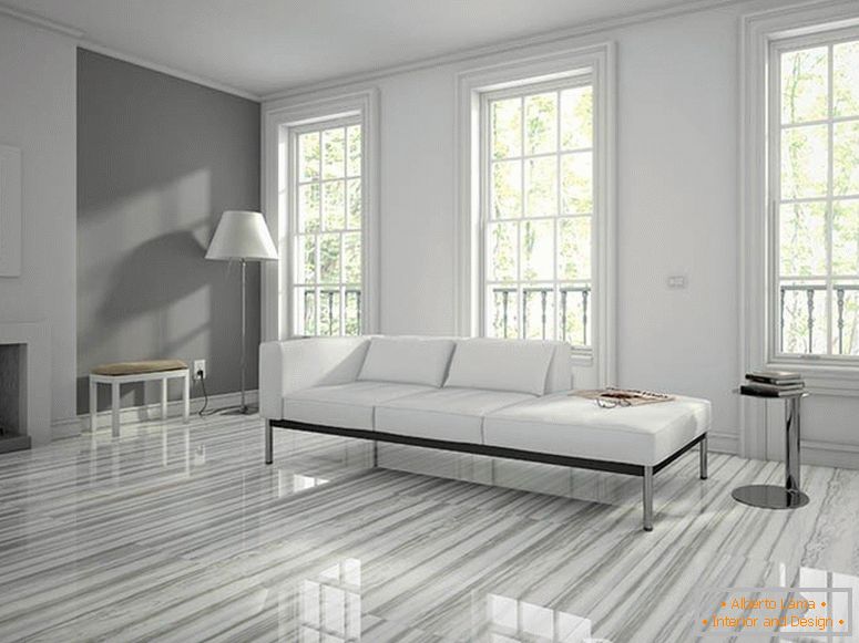 Elegantná podlaha v obývacej izbe