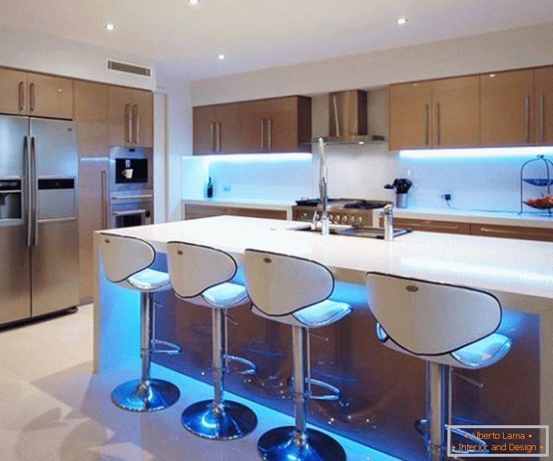 LED podsvietenie v kuchyni
