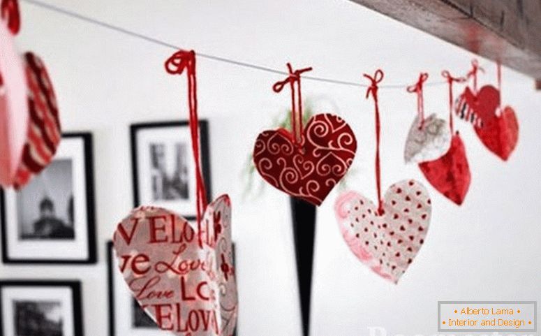 Valentines na pozadí obrazov na stene