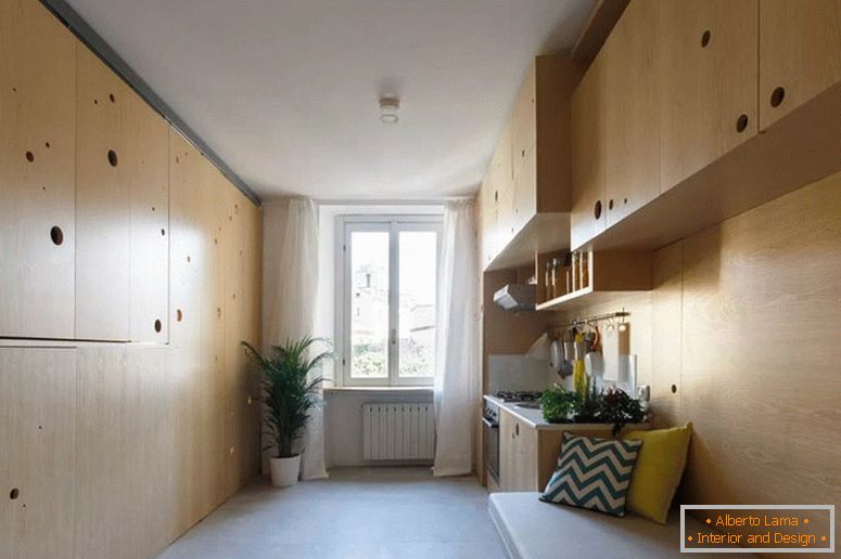 Interiér malého priestranného bytu