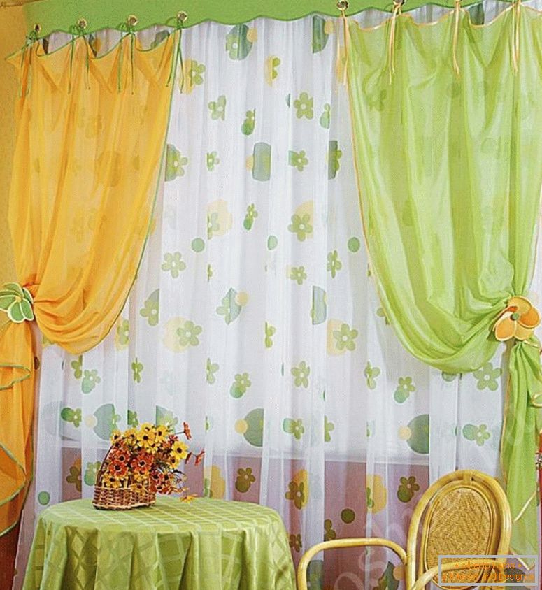 Mimoriadna-set-ready-žalúzie-for-kuchyňa-žlto-zelenej farby, s-tyl-s-kvetinovo-ornament-in-zhpg