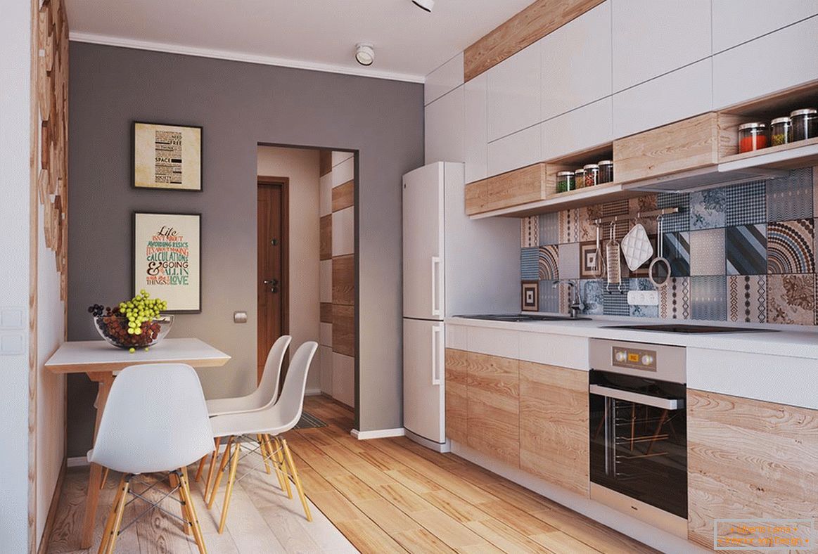 Kuchyňa v malom modernom apartmáne
