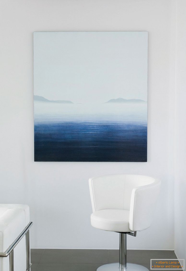 Maľba s výhľadom na more na stenu