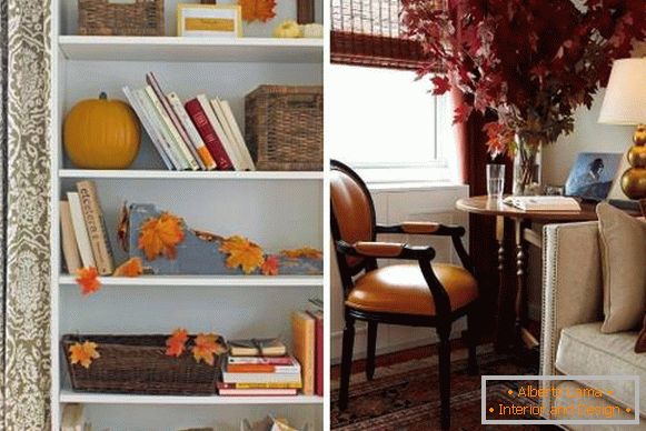 Jesenné lístie v interiéri - najlepšie nápady