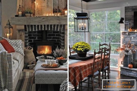 Najlepšie jesenné dekorácie interiéru - výber fotografií